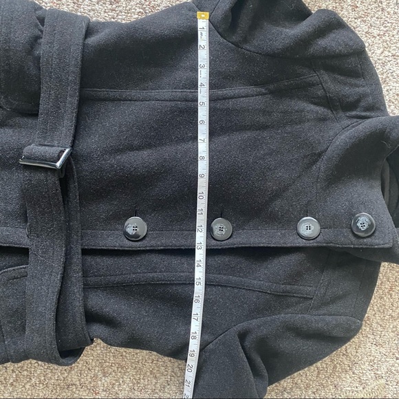 Mexx Black/Grey Wool Coat (Charcoal Color) - Picture 4 of 8